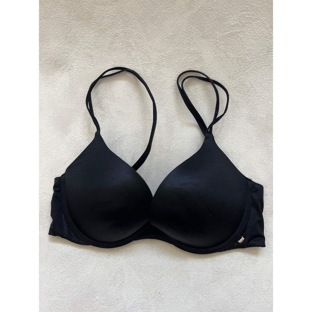 Victoria's Secret Very Sexy Push-Up Bra Black Underwire 34C Adjustable Straps